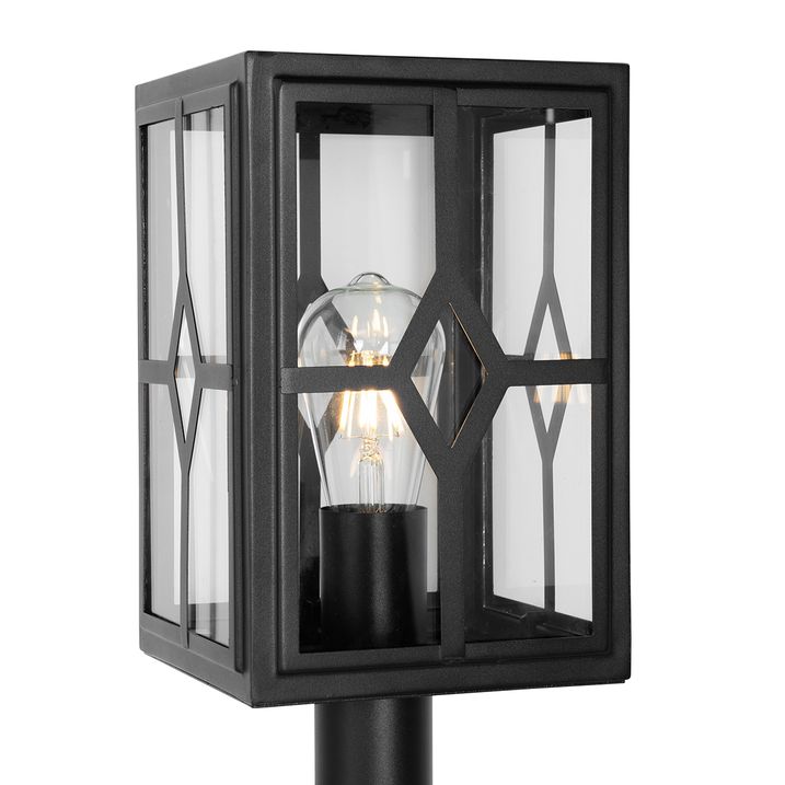 Qazqa Klassieke Staande Buitenlamp Zwart 100 Cm IP44 - Dover