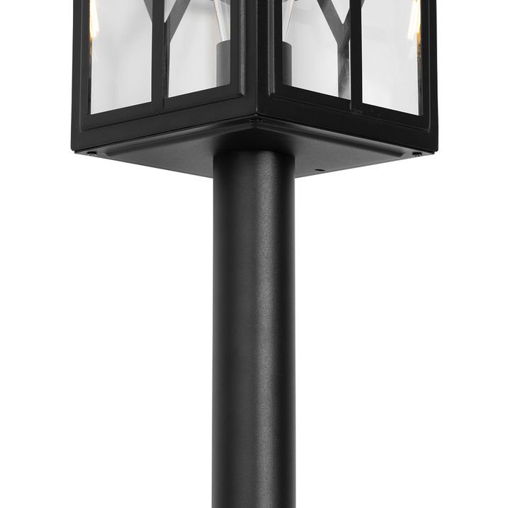 Qazqa Klassieke Staande Buitenlamp Zwart 100 Cm IP44 - Dover
