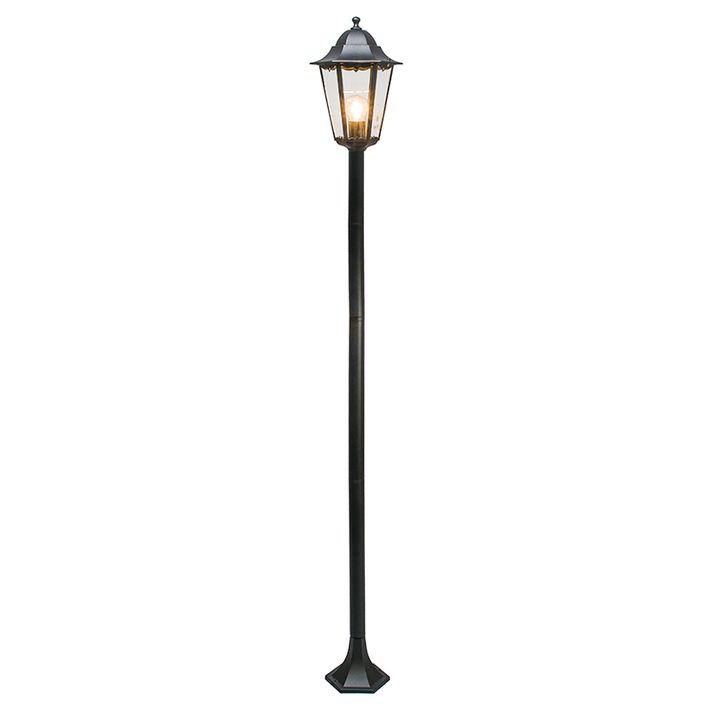 Qazqa Klassieke Staande Buitenlamp Zwart 170 Cm IP44 - New Orleans
