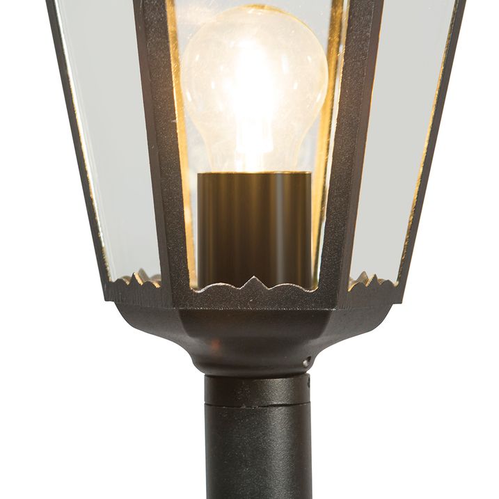 Qazqa Klassieke Staande Buitenlamp Zwart 170 Cm IP44 - New Orleans