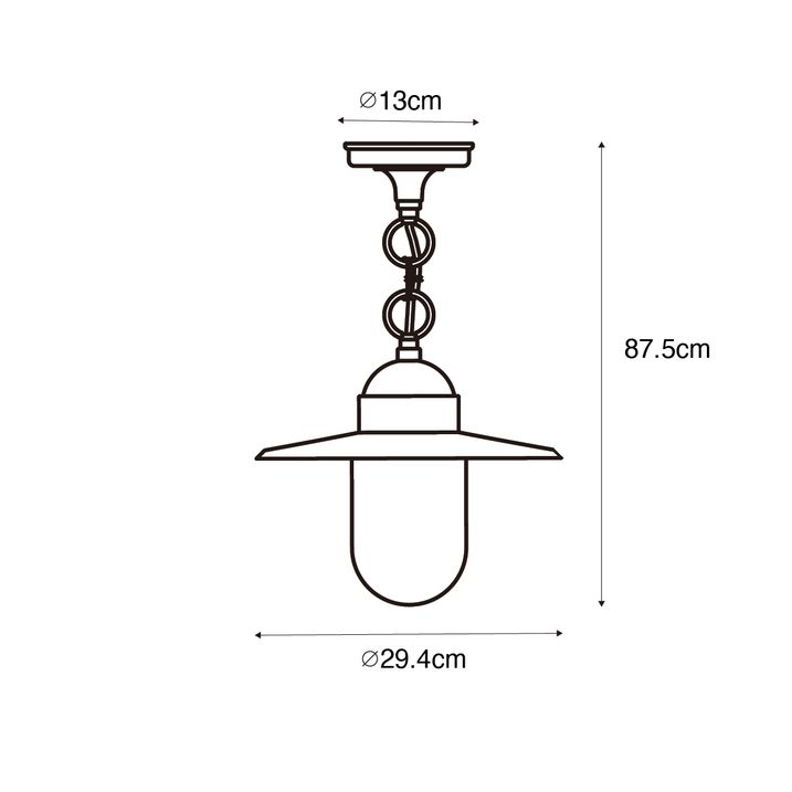 Qazqa Landelijke Buiten Hanglamp Antiek Goud IP44 - Kansas