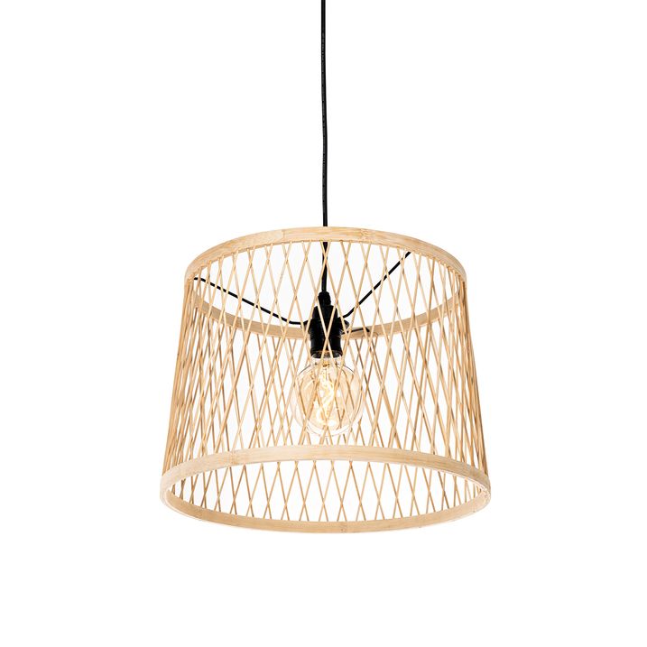 Qazqa Landelijke Buiten Hanglamp Rotan 3-lichts - Calamus