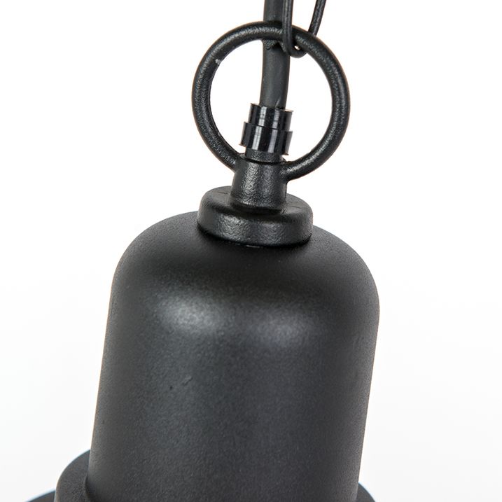 Qazqa Landelijke Buiten Hanglamp Zwart IP44 - Guardado