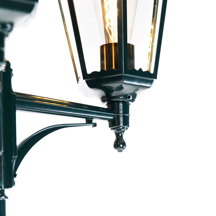 Qazqa Landelijke Buiten Lantaarn Donker Groen 3-lichts IP44 - New Orleans