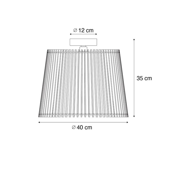 Qazqa Landelijke Buiten Plafondlamp Hout IP44 - Jayla