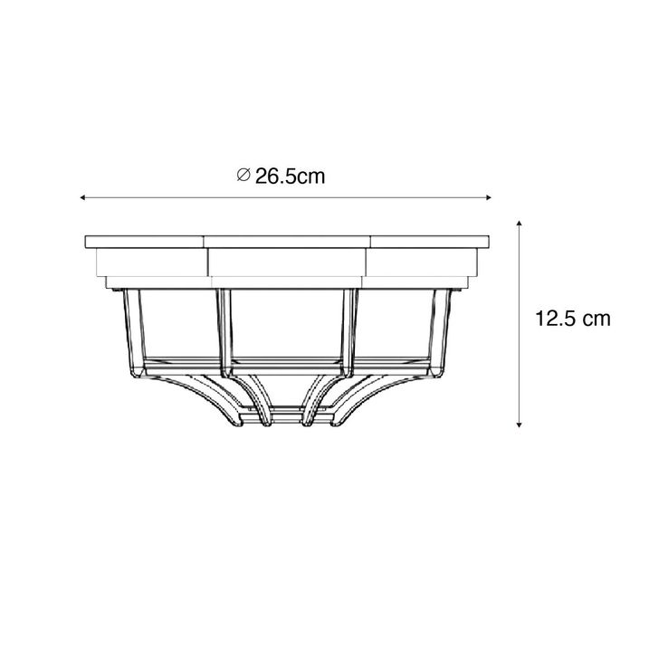 Qazqa Landelijke Plafondlamp Roestbruin 26 5 IP44 - Bri