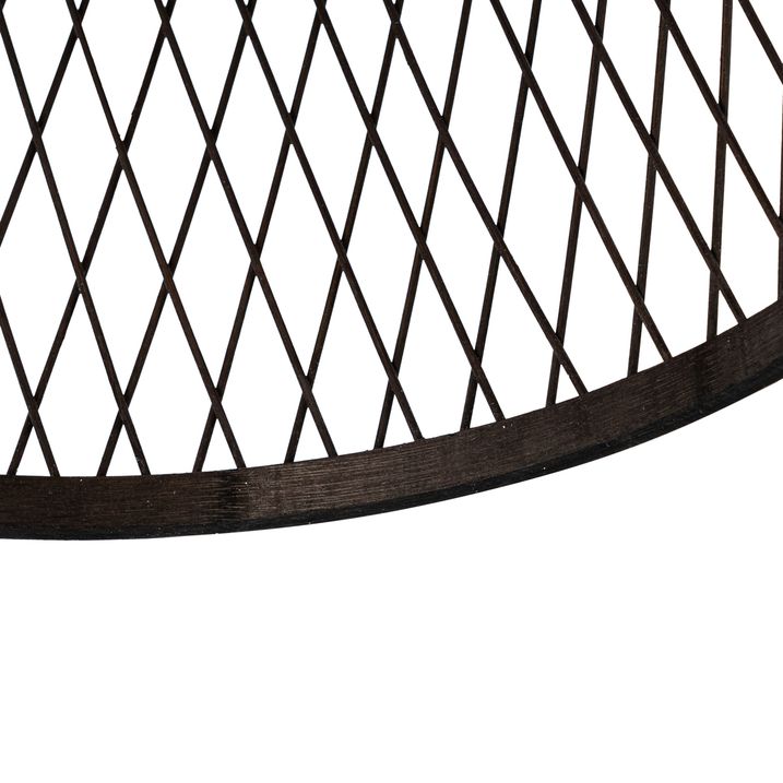 Qazqa Landelijke Plafondlamp Zwart Rotan 40 Cm IP44 - Calamus