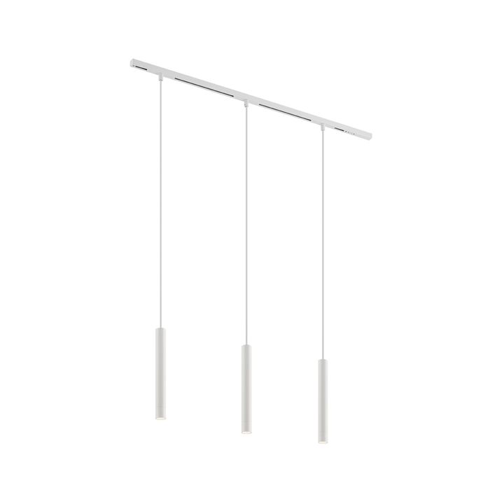 Qazqa Modern Railsysteem Met 3 Hanglampen Wit 1-fase - Slimline Keno