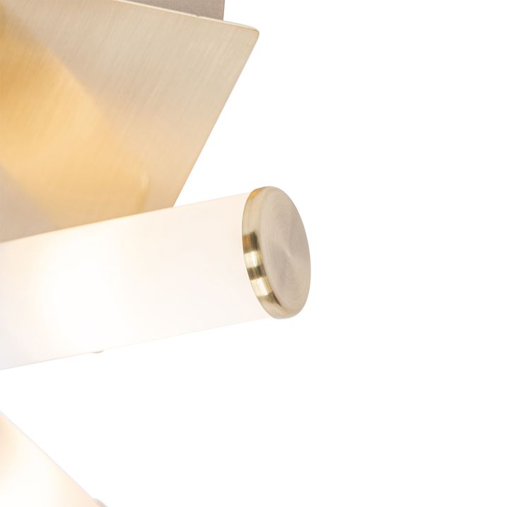 Qazqa Moderne Badkamer Plafondlamp Messing 4-lichts IP44 - Bath