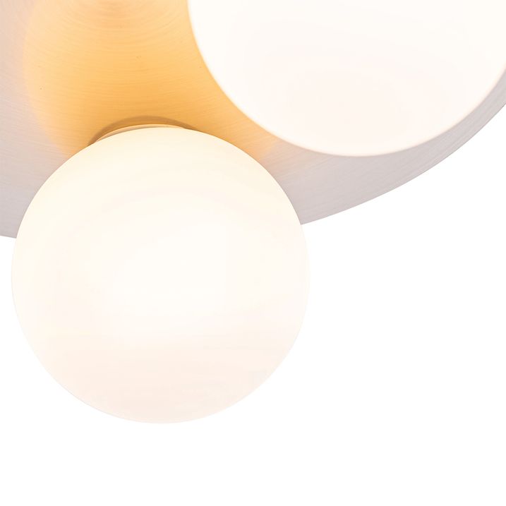 Qazqa Moderne Badkamer Plafondlamp Staal 3-lichts - Cederic