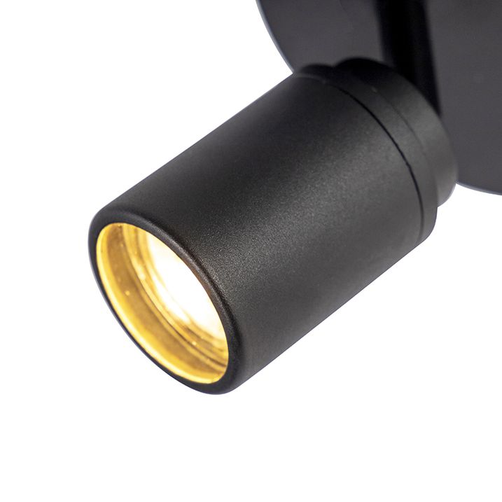 Qazqa Moderne Badkamer Spot Zwart 3-lichts IP44 - Ducha