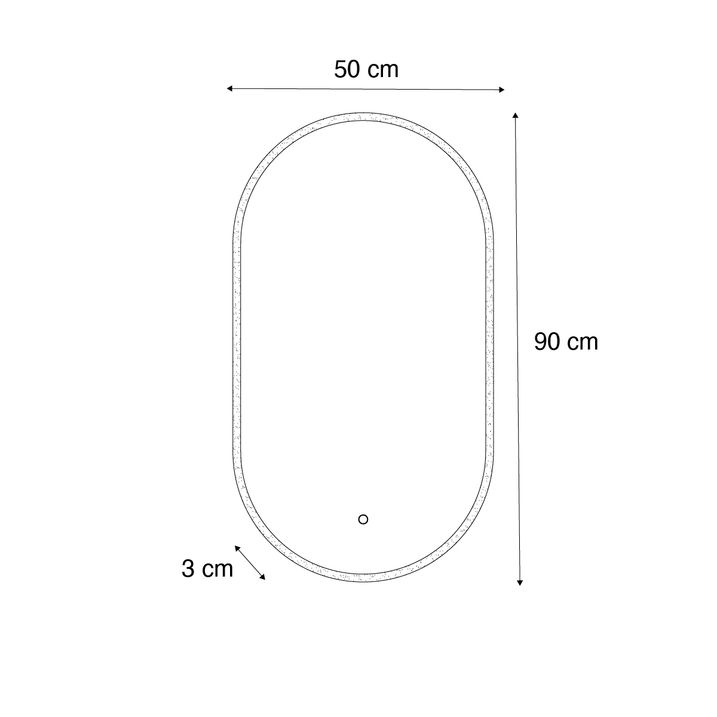 Qazqa Moderne Badkamerspiegel Incl. LED En Touch Dimmer - Bouwina