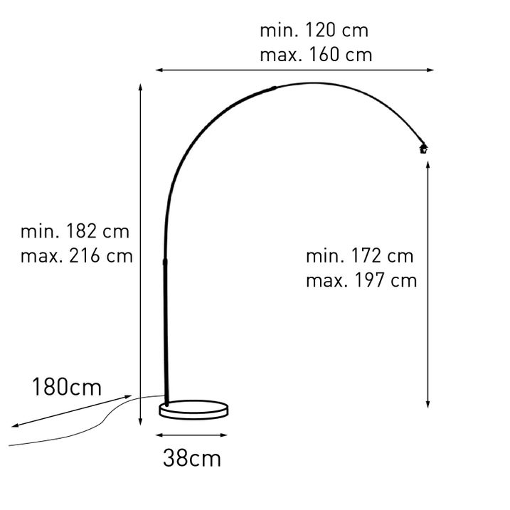 Qazqa Moderne Booglamp Staal XL Verstelbaar Zonder Kap
