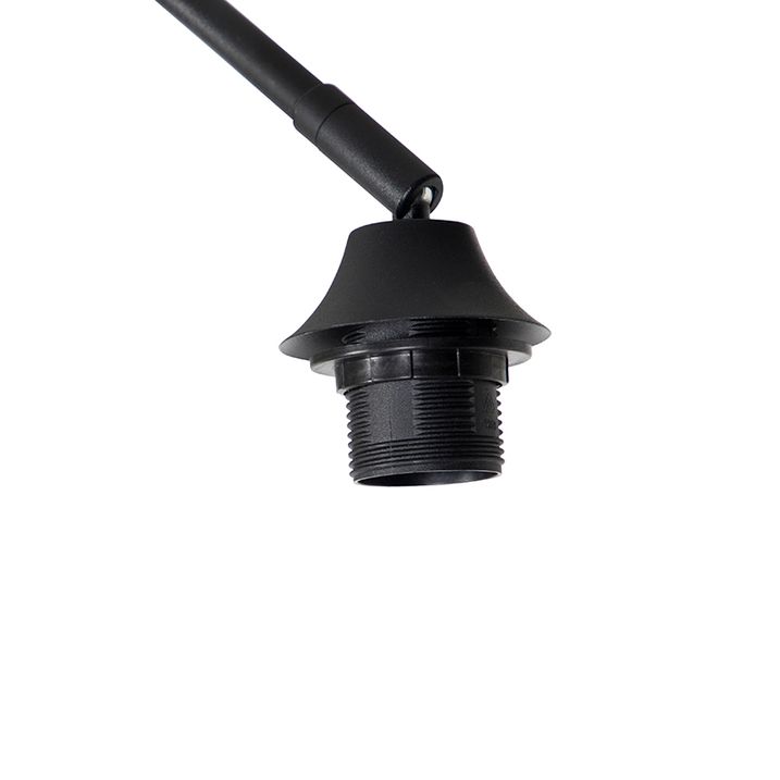 Qazqa Moderne Booglamp Zwart Met Wit Verstelbaar Zonder Kap - XXL