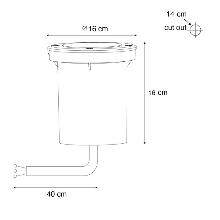 Qazqa Moderne Buiten Grondspot Staal AR70 Verstelbaar IP65 - Delux