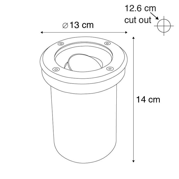Qazqa Moderne Buiten Grondspot Staal Verstelbaar IP65 - Delux