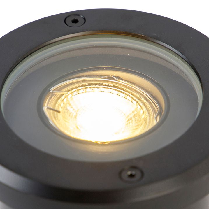 Qazqa Moderne Buiten Grondspot Zwart Verstelbaar IP65 - Delux