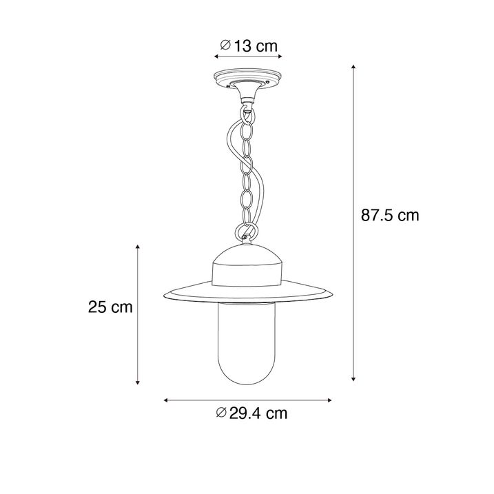 Qazqa Moderne Buiten Hanglamp Donkergroen IP44 - Kansas