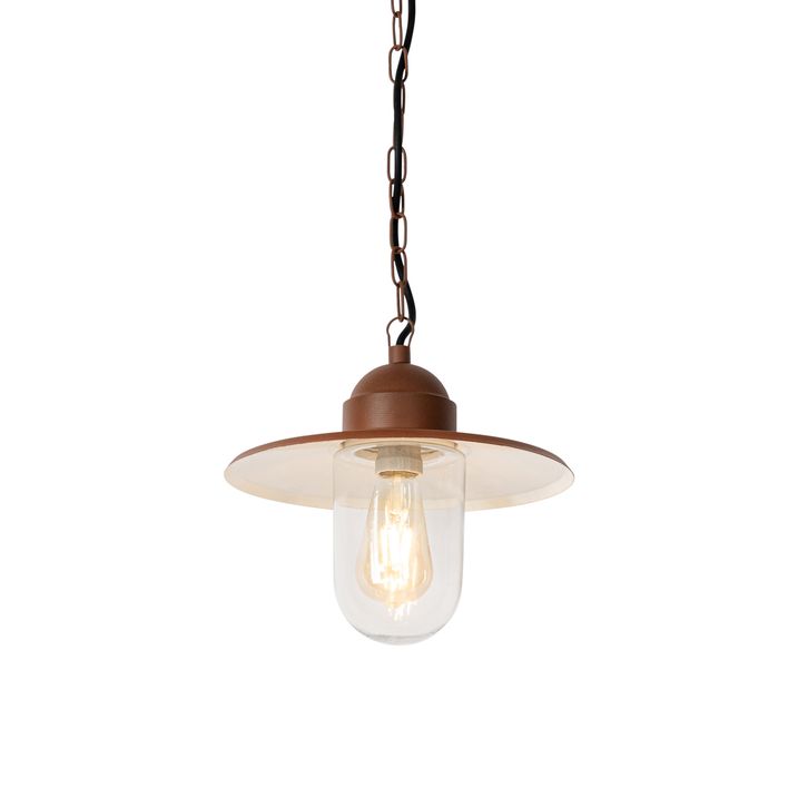 qazqa Moderne buiten hanglamp roestbruin IP44 - Kansas