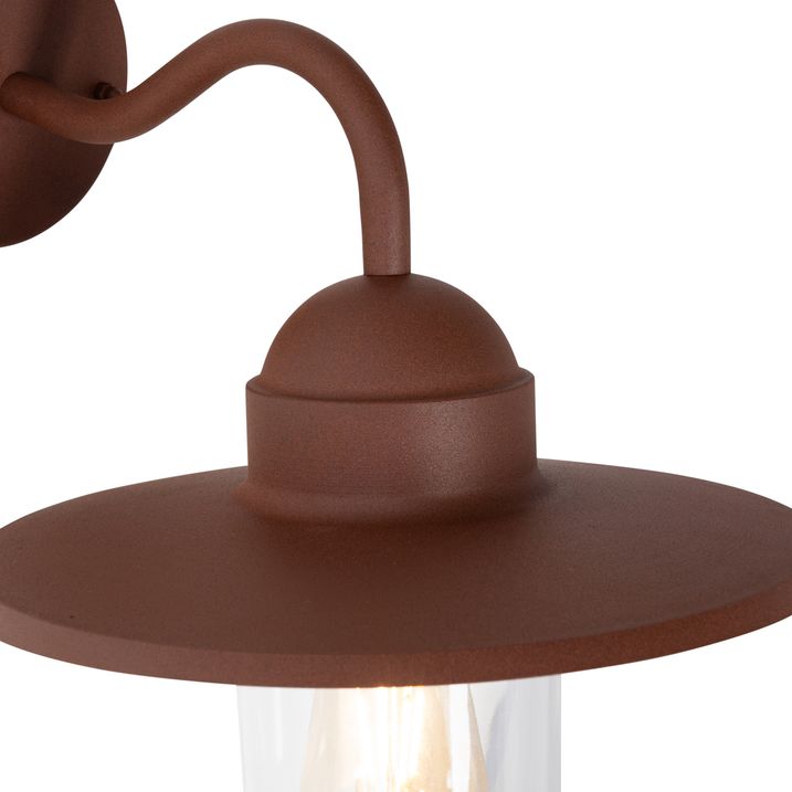 Qazqa Moderne Buiten Wandlamp Roestbruin IP44 - Kansas
