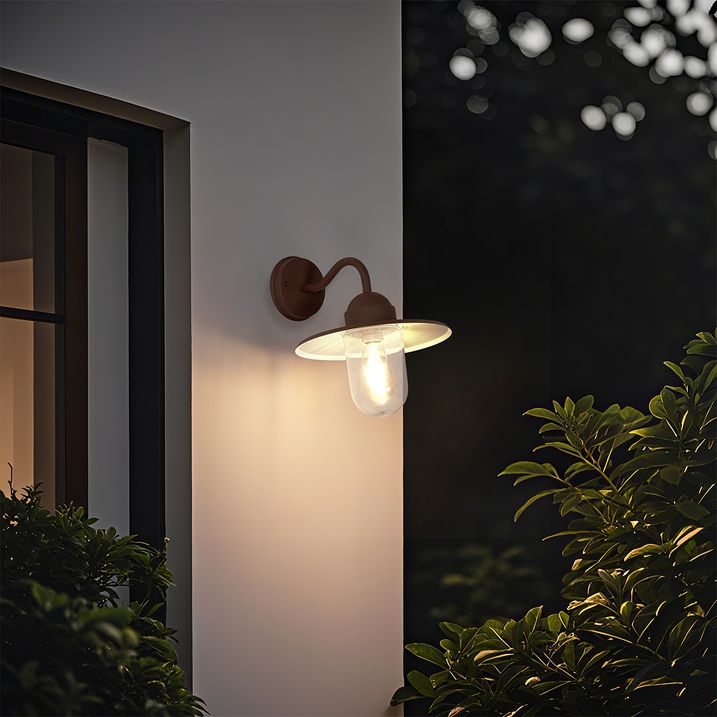 qazqa Moderne buiten wandlamp roestbruin IP44 - Kansas