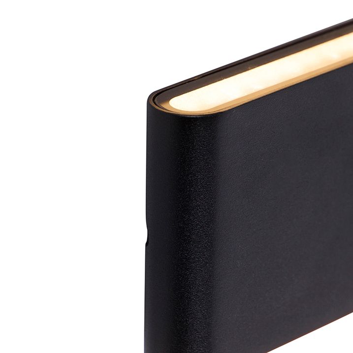 Qazqa Moderne Buiten Wandlamp Zwart 17 5 Cm Incl. LED IP65 - Batt
