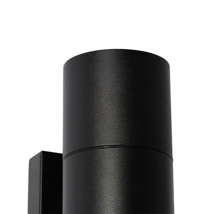 Qazqa Moderne Buiten Wandlamp Zwart 2-lichts AR70 IP44 - Duo