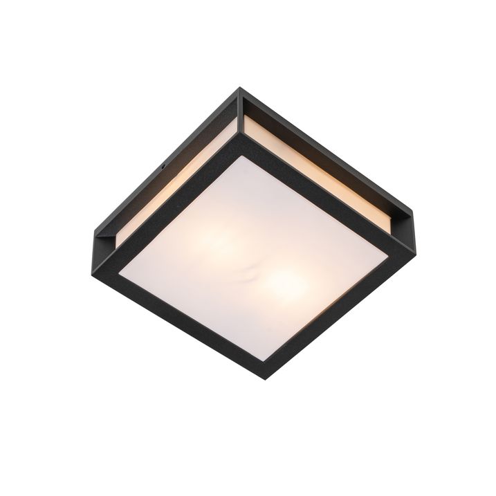 Qazqa Moderne Buiten Wandlamp Zwart 2-lichts IP44 - Jeffrey