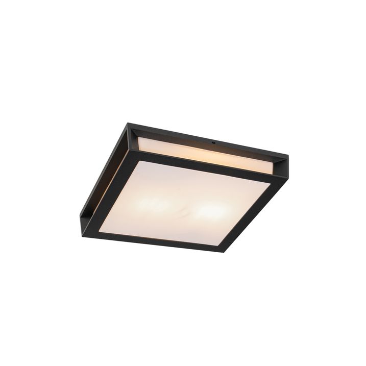 qazqa Moderne buiten wandlamp zwart 2-lichts IP44 - Jeffrey