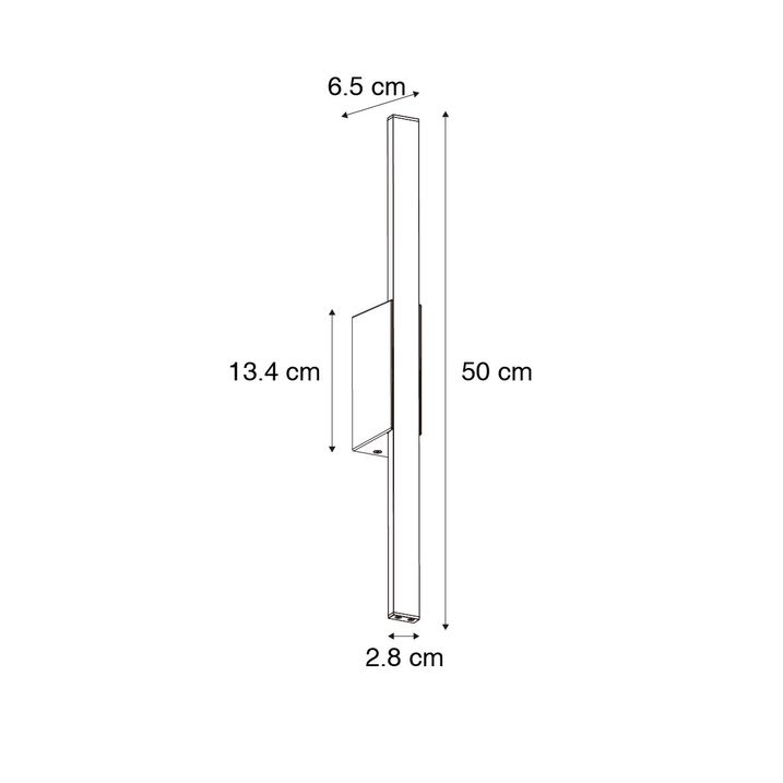 Qazqa Moderne Buiten Wandlamp Zwart Incl. LED IP54 - Jamal