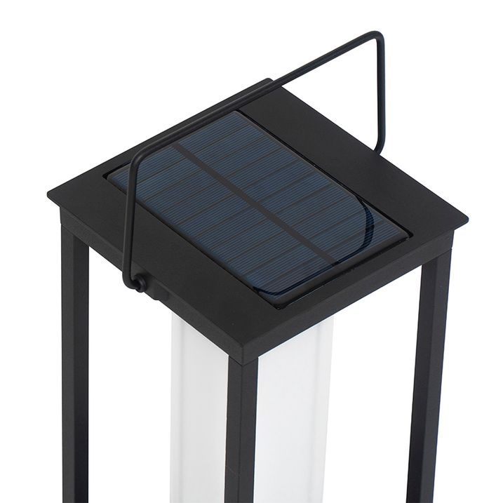 Qazqa Moderne Buitenlamp Zwart Incl. LED En Dimmer Solar - Denlu