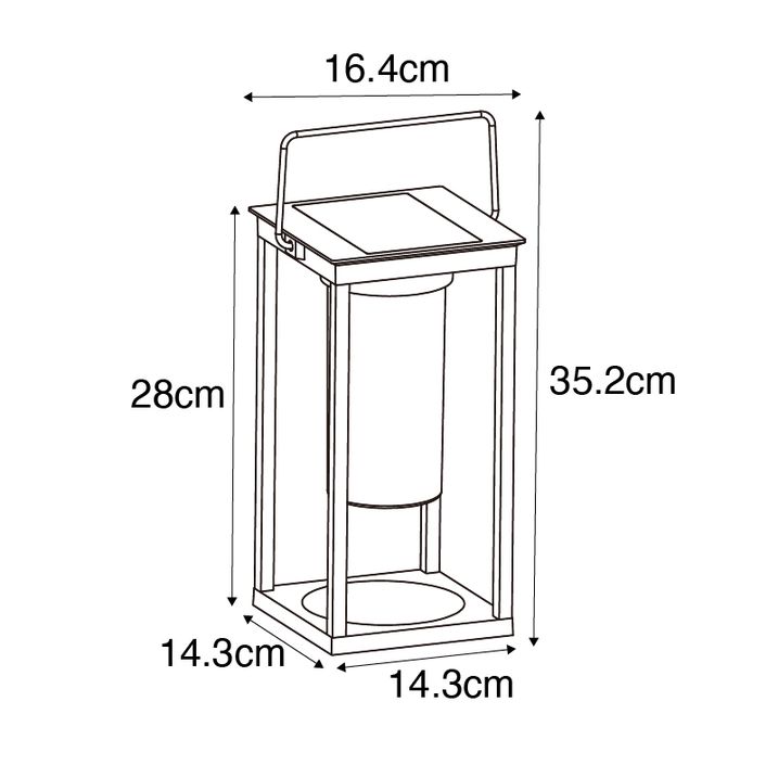 Qazqa Moderne Buitenlamp Zwart Incl. LED En Dimmer Solar - Denlu