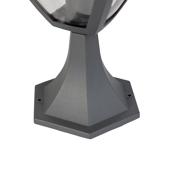 Qazqa Moderne Buitenlantaarn Sokkel Donkergrijs - Platar