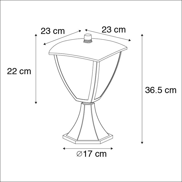 Qazqa Moderne Buitenlantaarn Sokkel Donkergrijs - Platar
