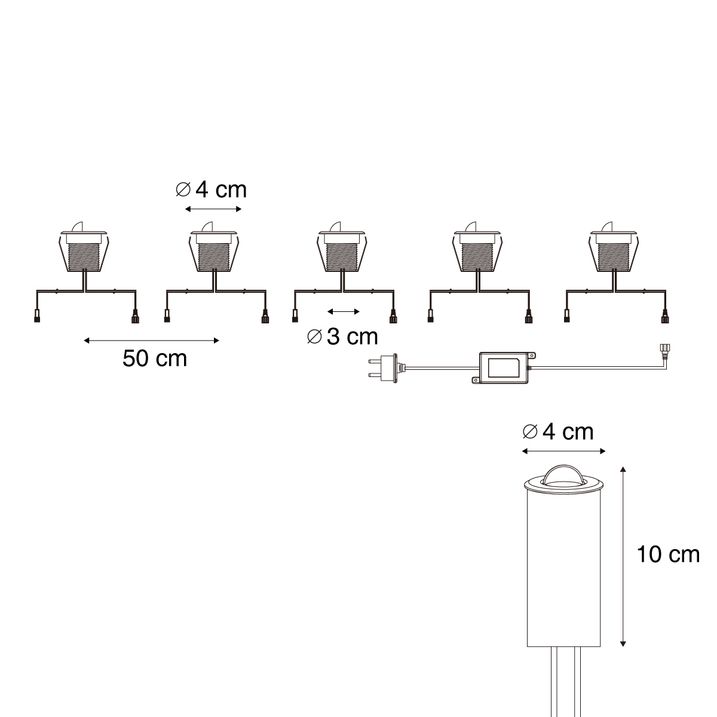 Qazqa Moderne Grondspot Aluminium Incl. LED IP67 - Linsey