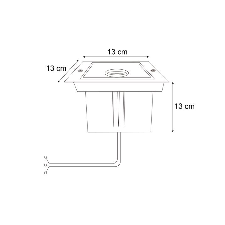 Qazqa Moderne Grondspot Beige GU10 50mm Draai- En Kantelbaar IP65 - Oneon