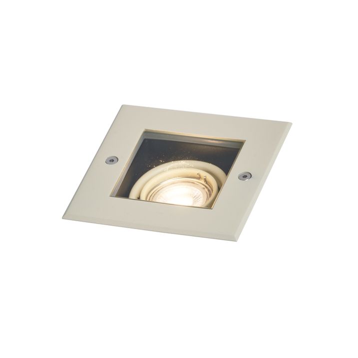 qazqa Moderne grondspot beige GU10 50mm draai- en kantelbaar IP65 - Oneon