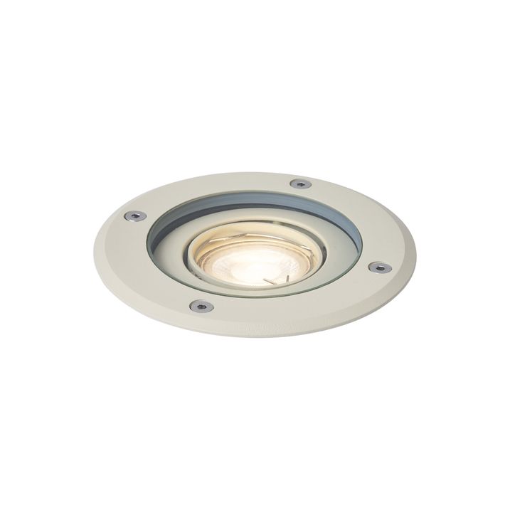 Qazqa Moderne Grondspot Beige GU10 50mm Verstelbaar IP65 - Delux