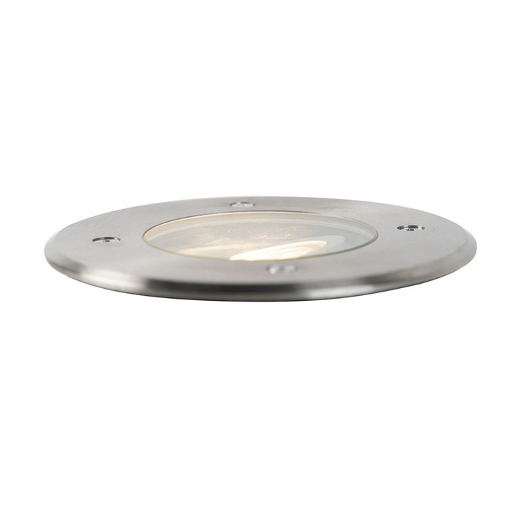 Qazqa Moderne Grondspot Staal 16 5 Cm IP67 - Basic Round