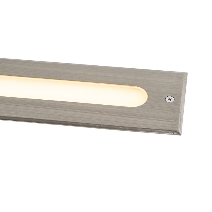 Qazqa Moderne Grondspot Staal 30 Cm Incl. LED IP65 - Eline