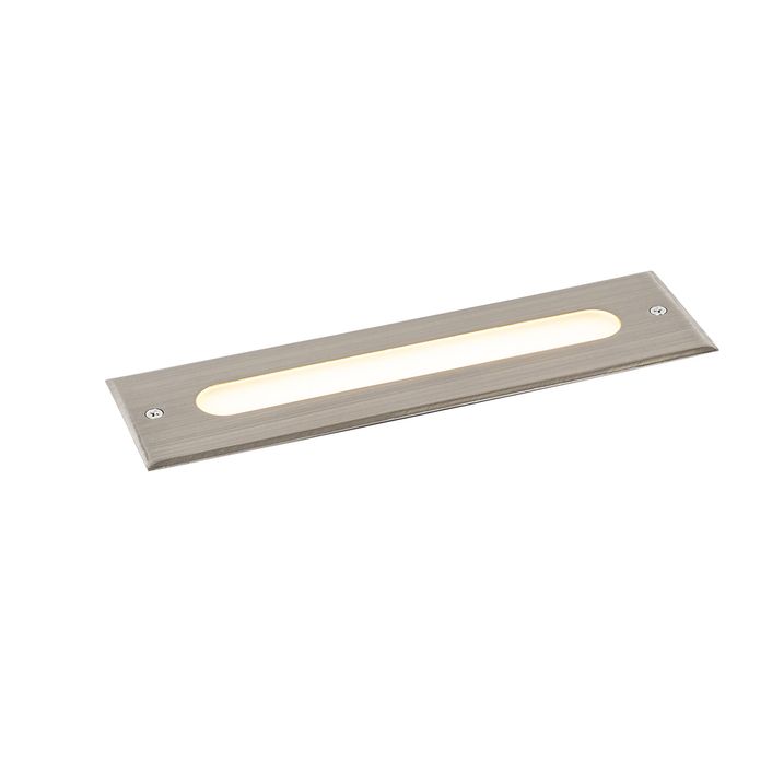 qazqa Moderne grondspot staal 30 cm incl. LED IP65 - Eline