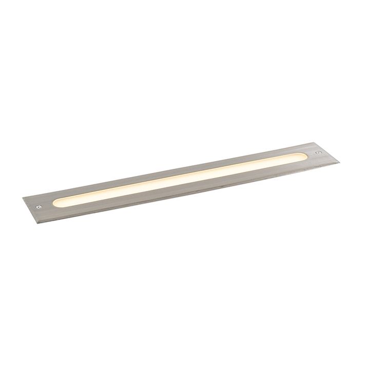 qazqa Moderne grondspot staal 50 cm incl. LED IP65 - Eline