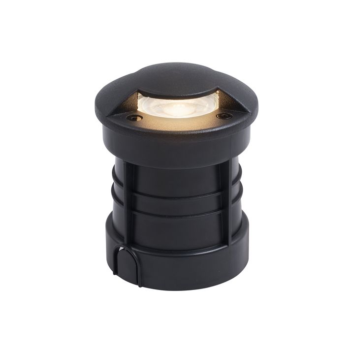 Qazqa Moderne Grondspot Zwart GU10 50mm 2-lichts Effect IP65/IP67 - Cellar