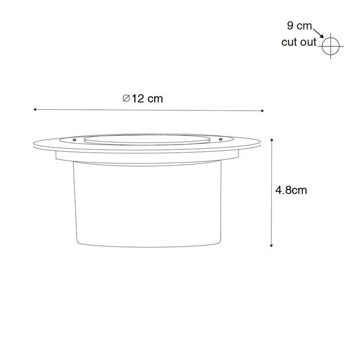 Qazqa Moderne Grondspot Zwart Incl. LED IP65 Solar - Terry