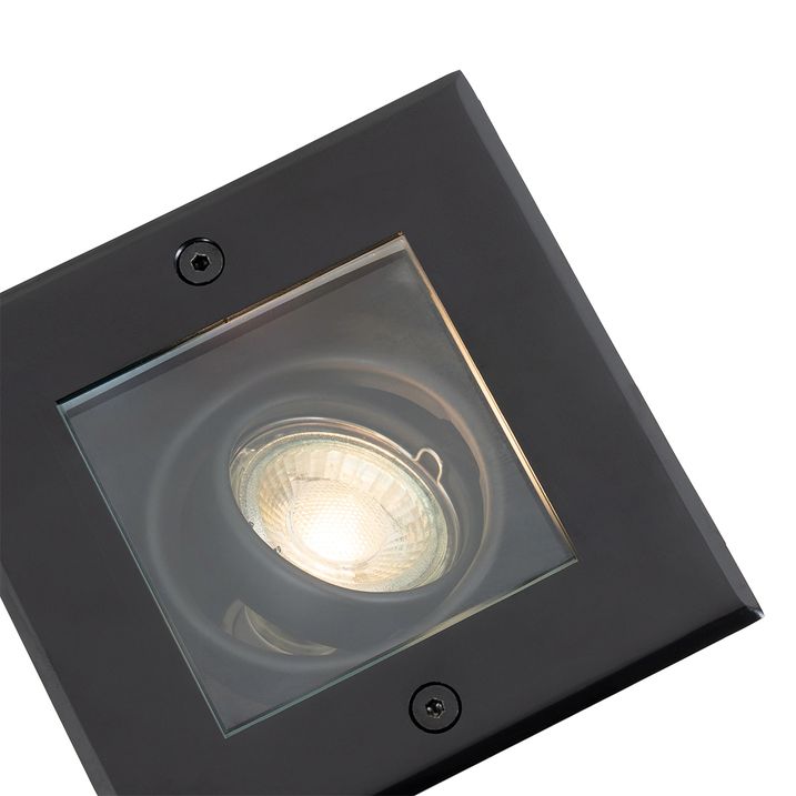 Qazqa Moderne Grondspot Zwart Verstelbaar IP65 - Oneon