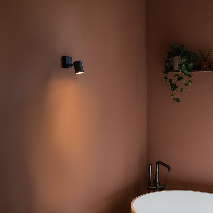 qazqa Moderne spot zwart verstelbaar vierkant - Jeana