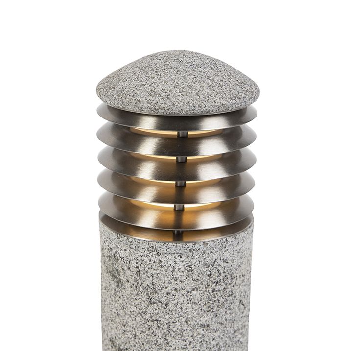 Qazqa Moderne Staande Buitenlamp Graniet 40 Cm - Happy