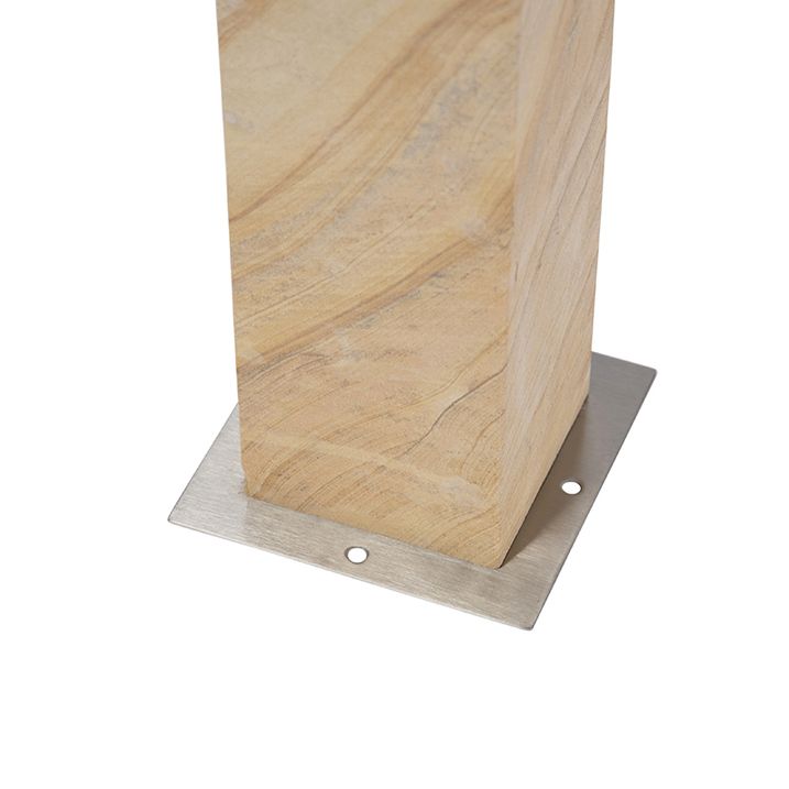 Qazqa Moderne Staande Buitenlamp Zandsteen 70 Cm - Grumpy