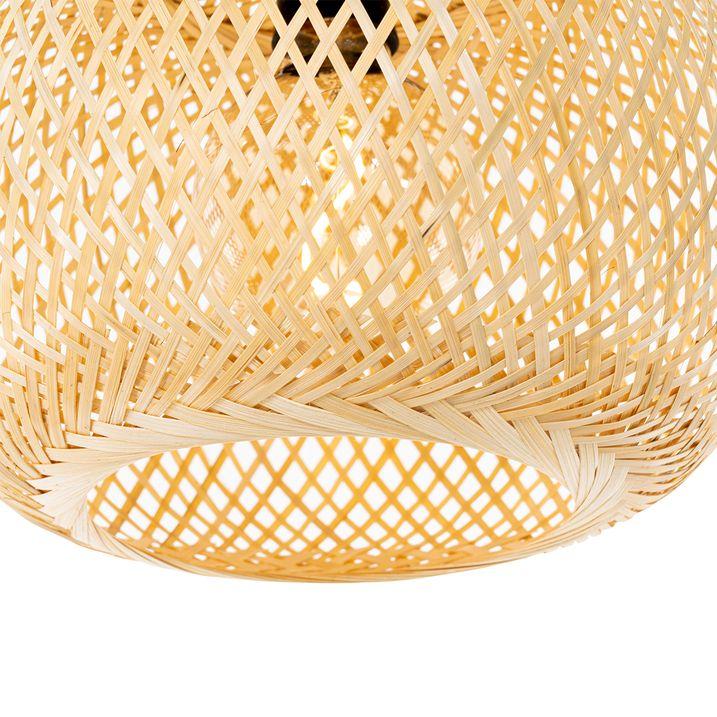 Qazqa Oosterse Buiten Hanglamp Bamboe 3-lichts IP44 - Rafael