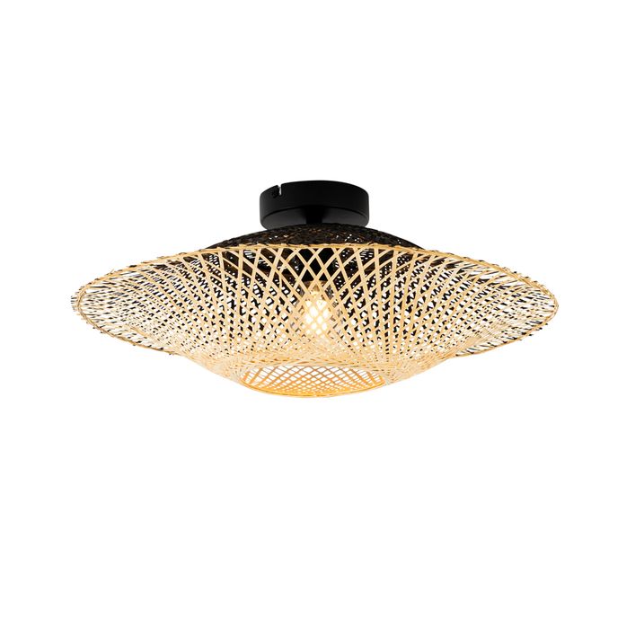 qazqa Oosterse buiten plafondlamp bamboe 50 cm IP44 - Rina
